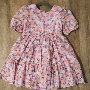Floral Pink Kids Dress